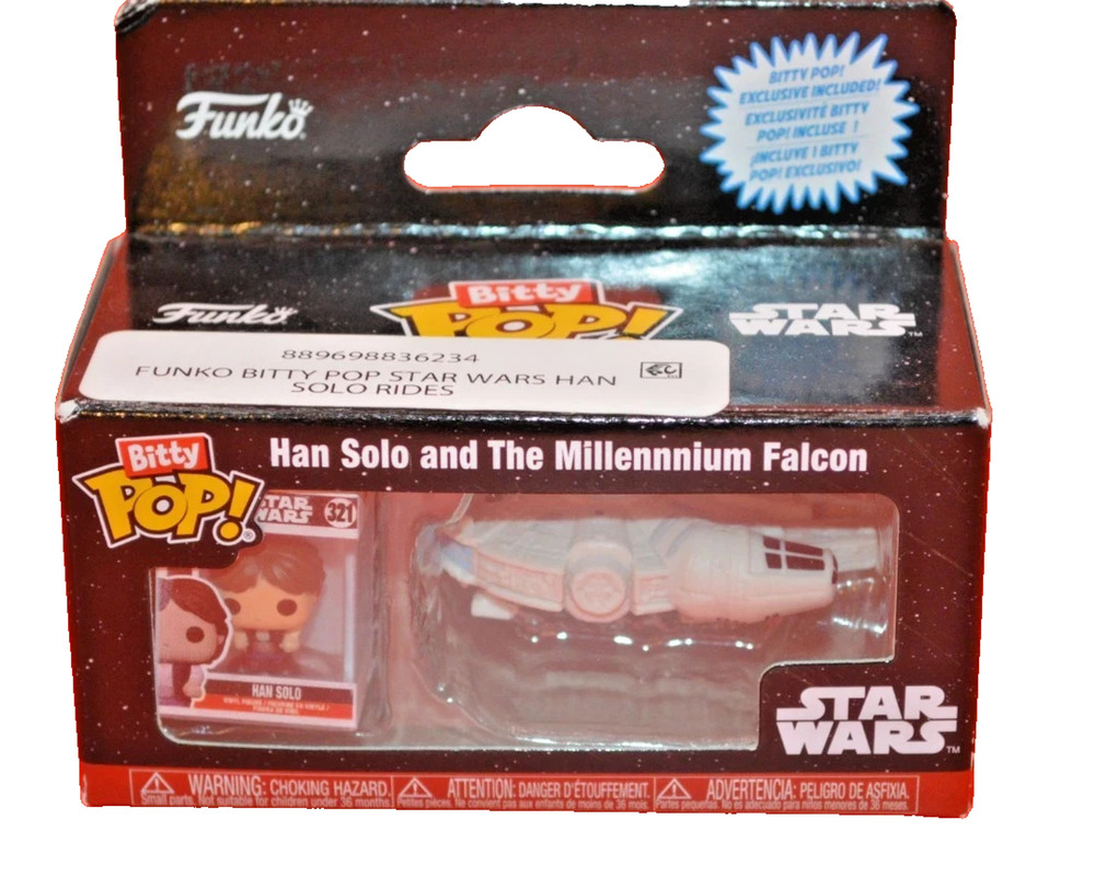 Funko Bitty Pop! STAR WARS Han Solo And The Millennium Falcon NEW ADORABLE box